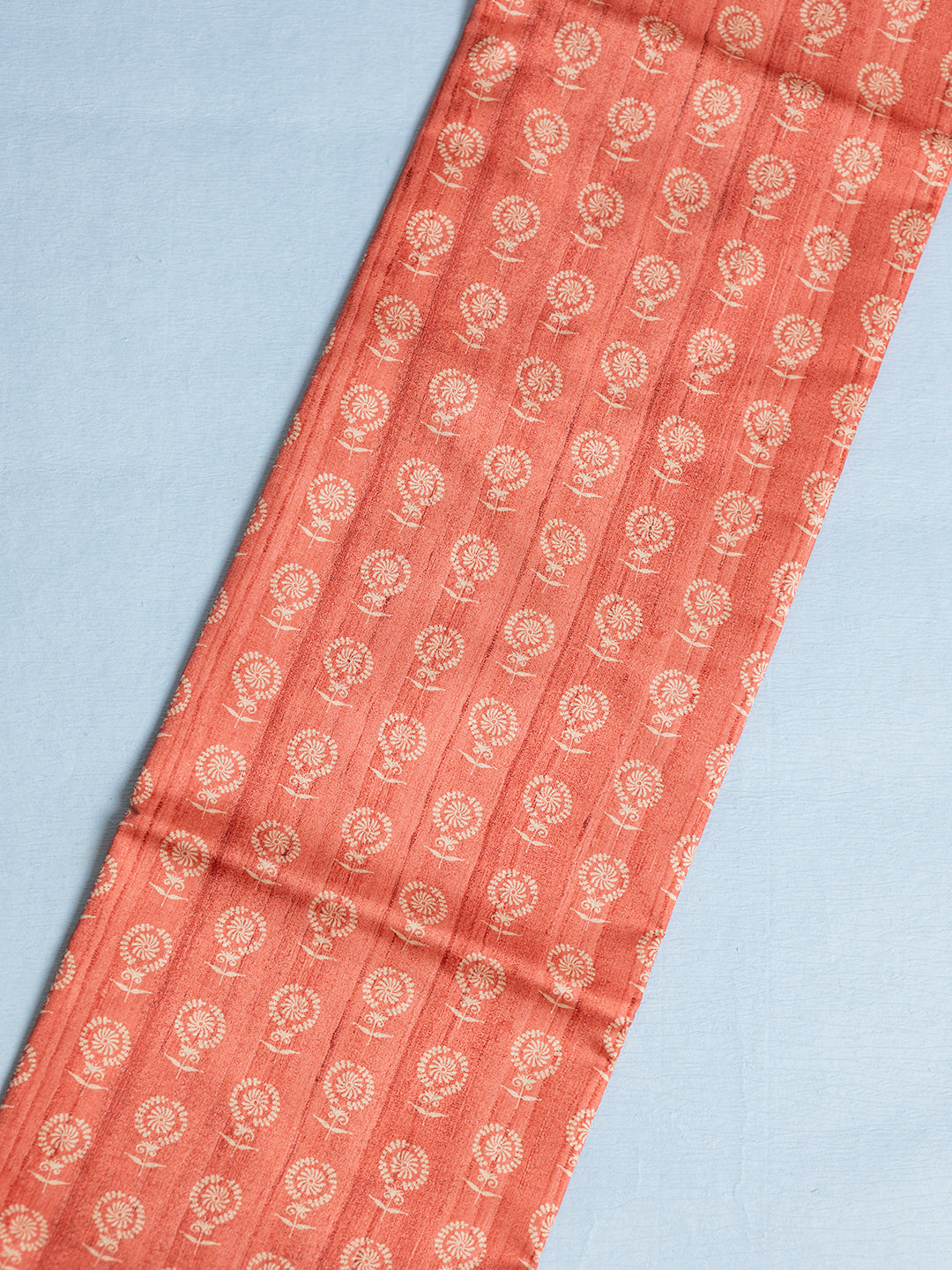 Women Orange Semi Tussar Printed Saree ST237