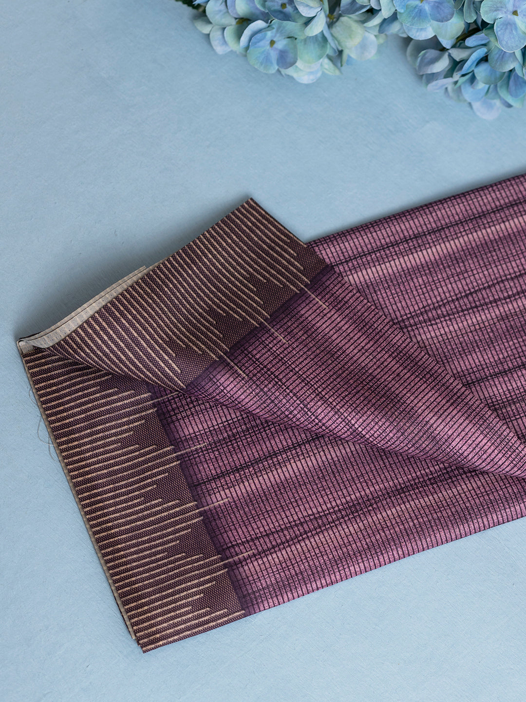 Women Pink Semi Tussar Printed Saree ST241