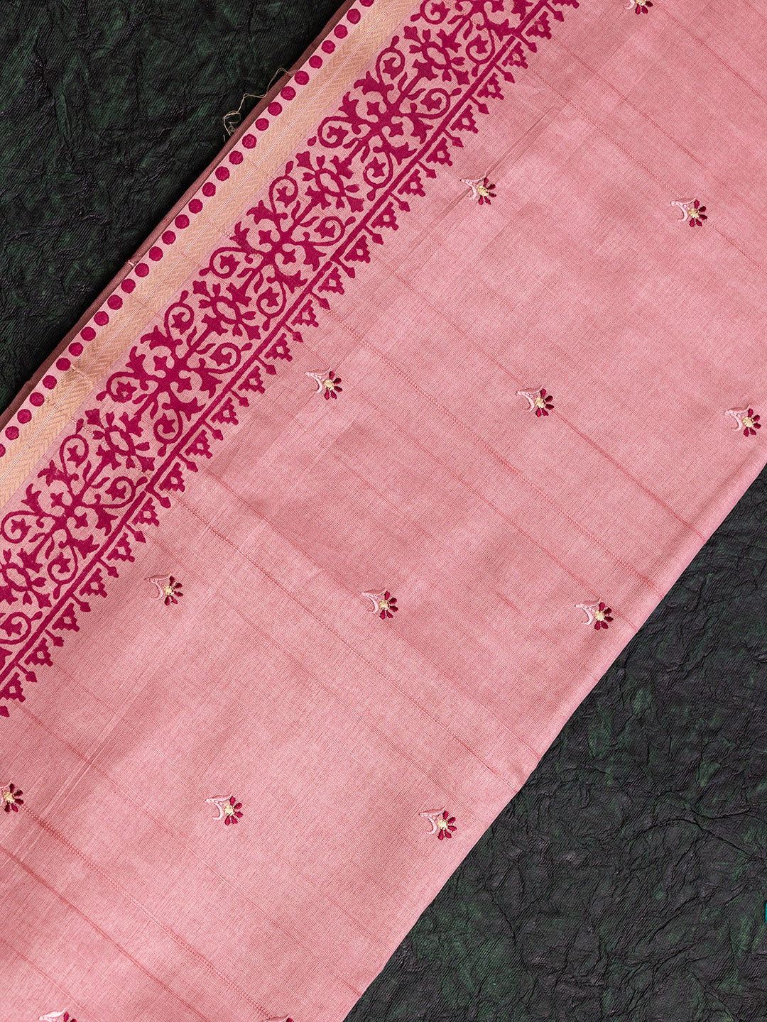 Women Semi Raw Silk Saree Pink SRS100
