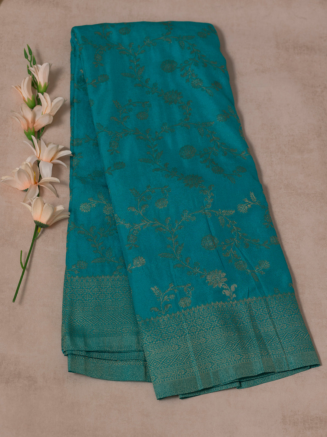 Women Blue Art Silk Printed Saree ASS29