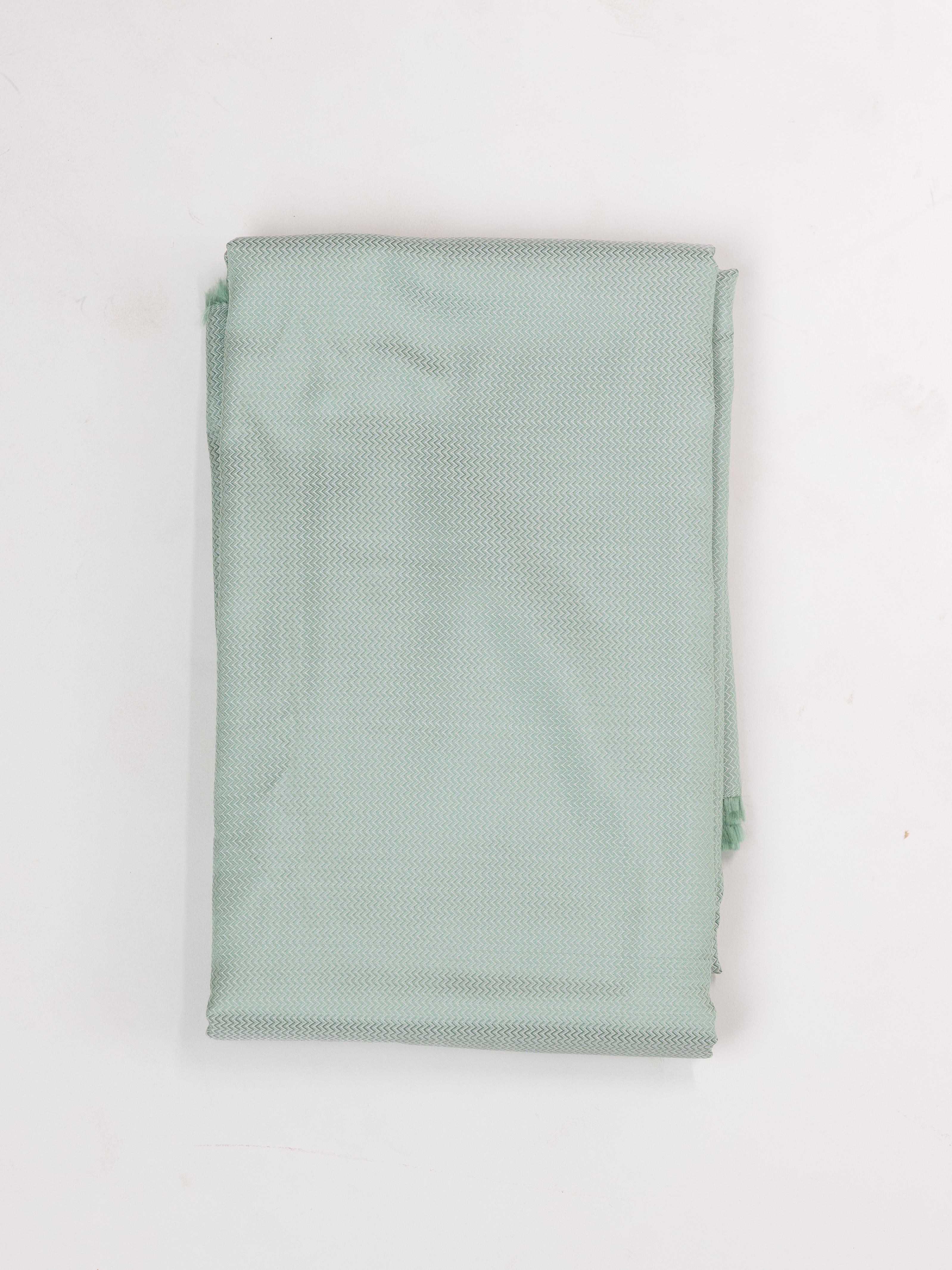 Men Pure Silk Mix Herring Bone Shirting Fabric Pista Green HBC03