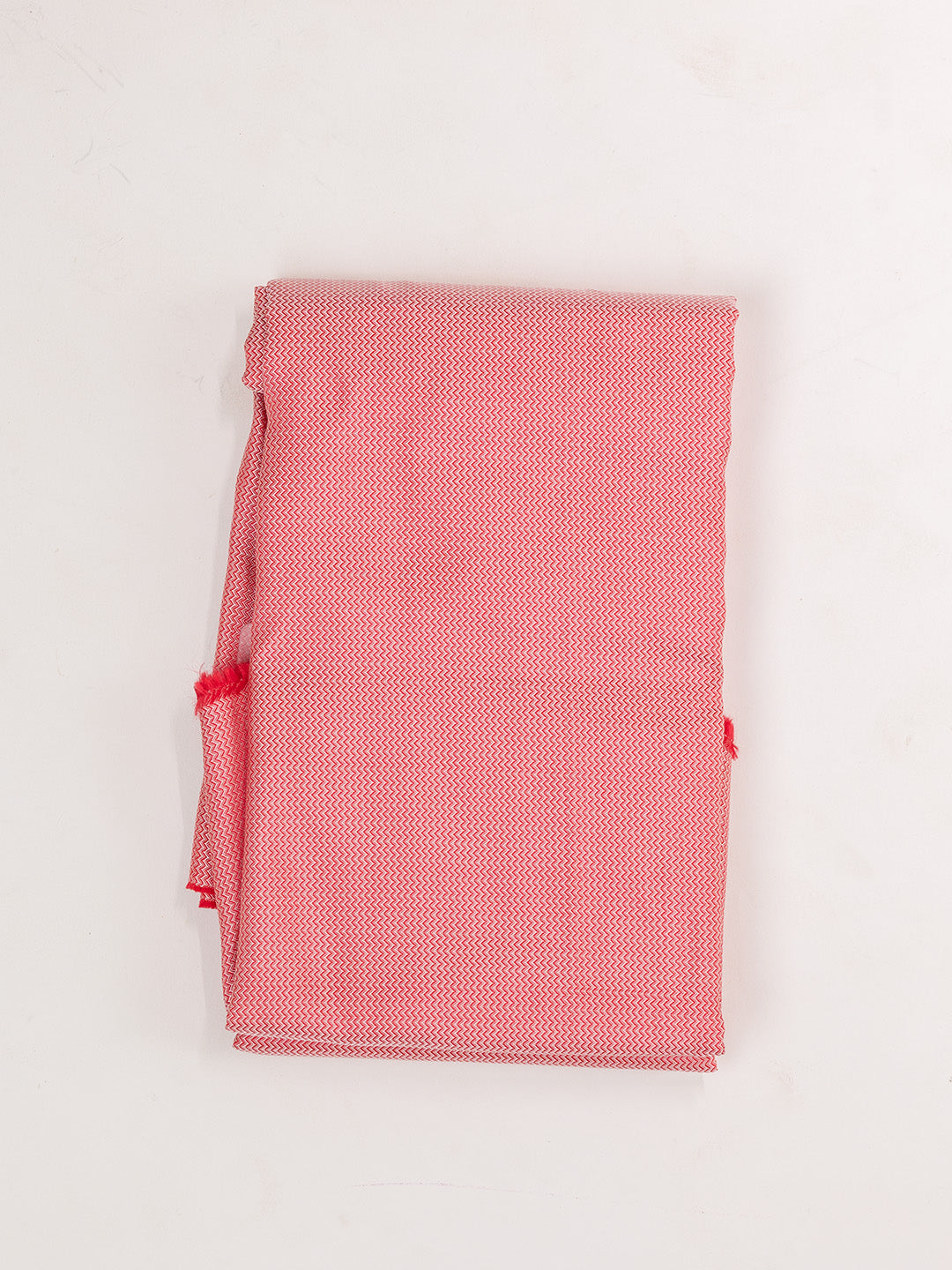 Men Pure Silk Mix Herring Bone Shirting Fabric Red HBC06