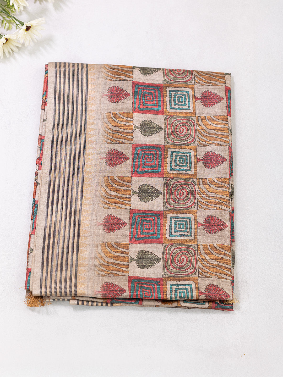 Women Multi Colour Tissue Printed Saree TS40