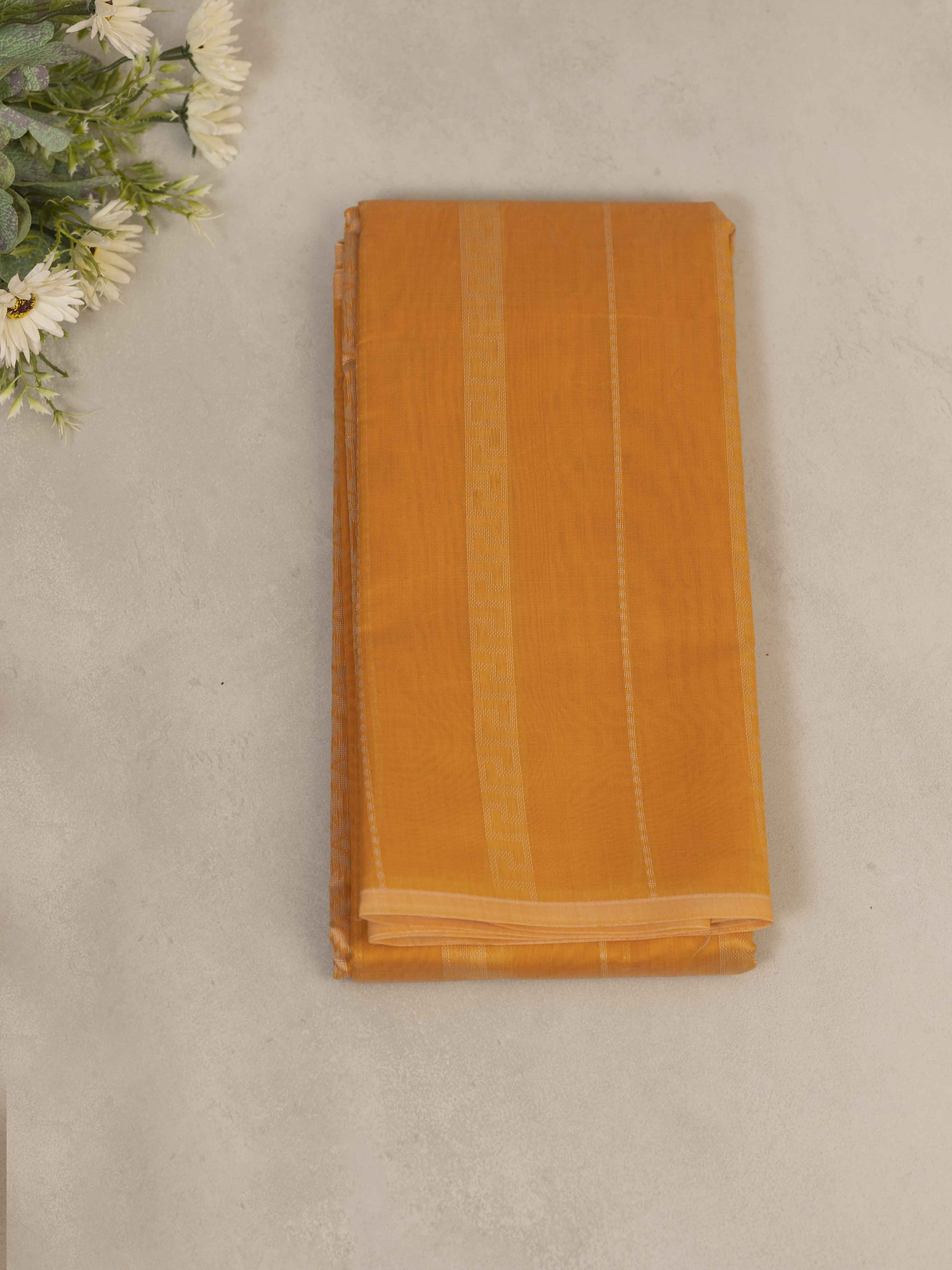 Women Orange Kora Cotton Saree PCS166