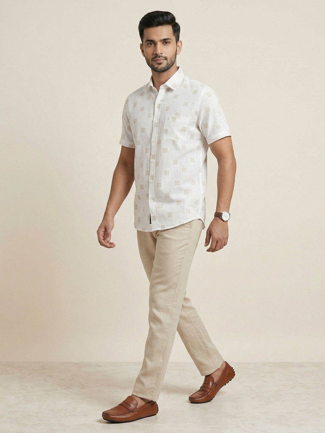 Men Cotton Rich Printed Shirt T66 APT11