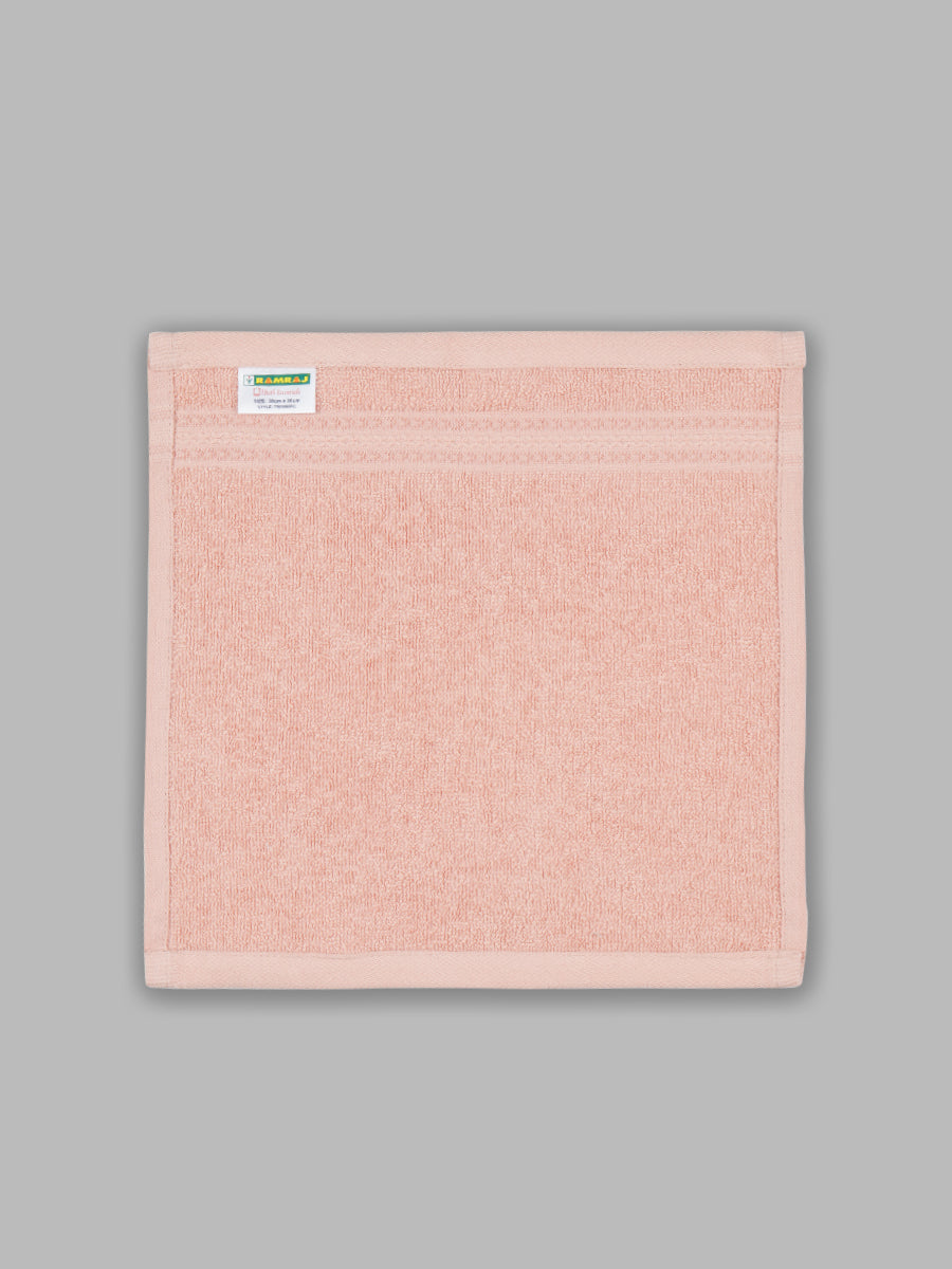 Premium Soft & Absorbent Peach Terry Face Towel FC7 ( Pack of 6 )