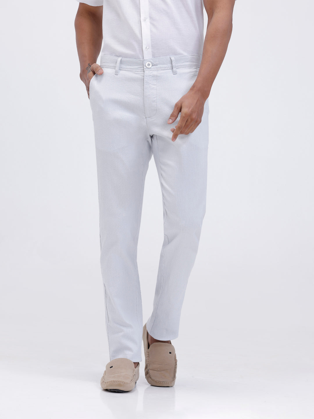 Mens Linen Cotton Half Sleeves Shirt and Pants Combo TR15502