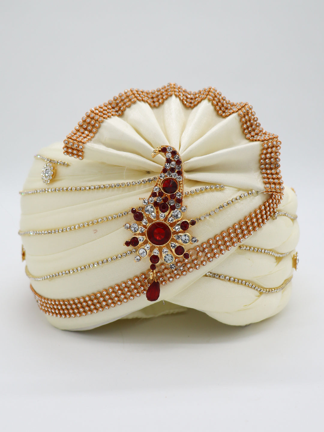 Traditional Silky Style Wedding Turban - 119