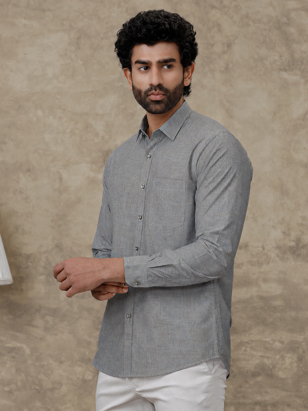 Men Cotton Rich Shirt Cyan Green Trendy 8 YH8