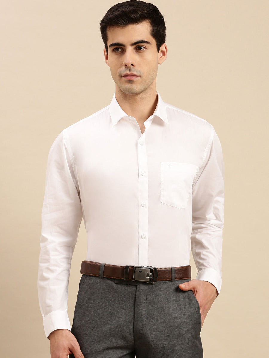 Mens Premium Pure Cotton White Shirt Ultimate R3