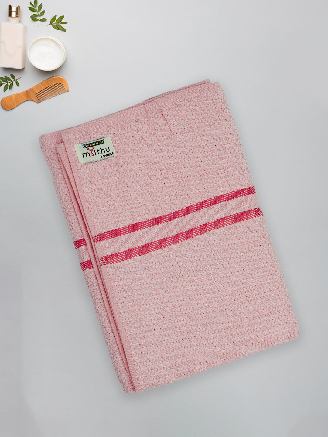 100% Cotton Self Designed Bath Towel Peach Magnus MCB10