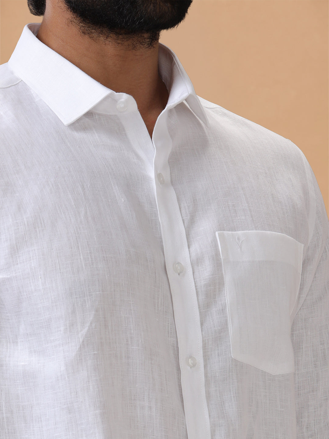 Pure Linen White Shirt – Linen Park 5605 | Fine 60 LEE