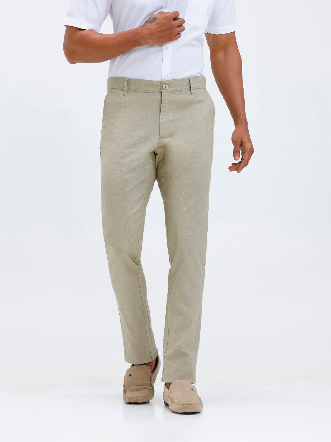 Mens Linen Cotton Half Sleeves Shirt and Pants Combo TR15505