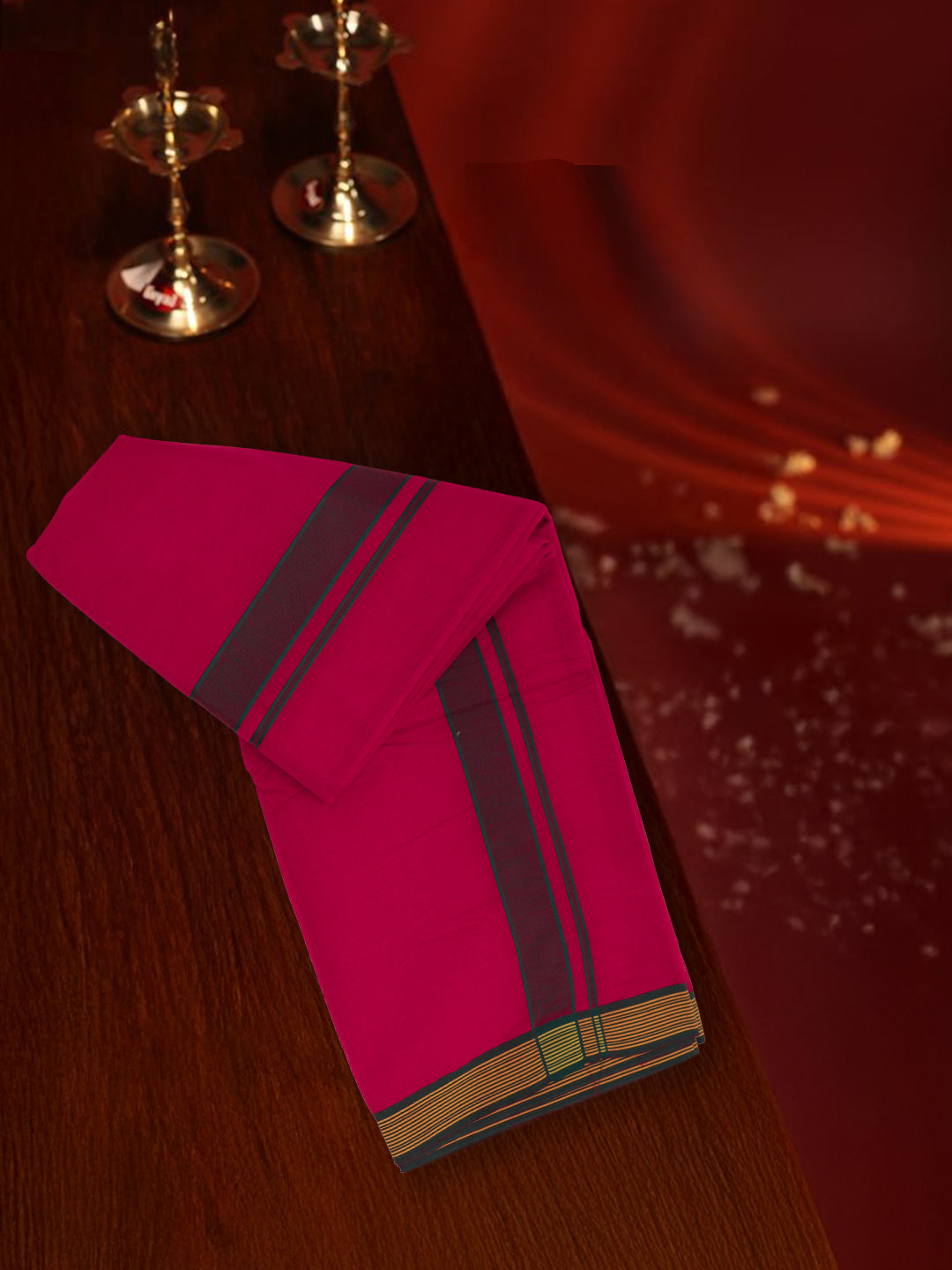 Men Panchakacham with Angavasthram Red (9+5) Thomala