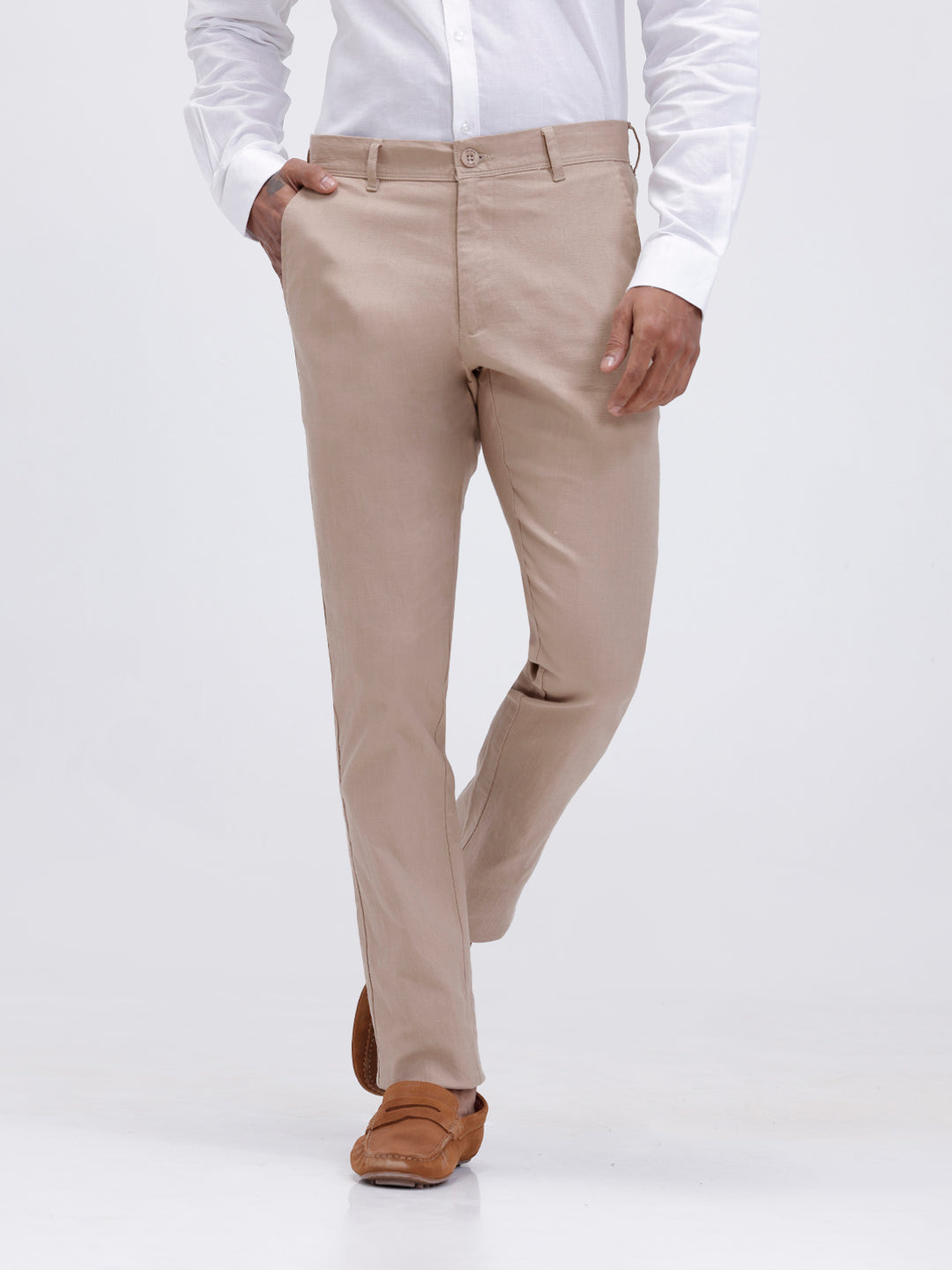 Mens Cotton Full Sleeves Shirt and Linen Cotton Pants Combo TR15504
