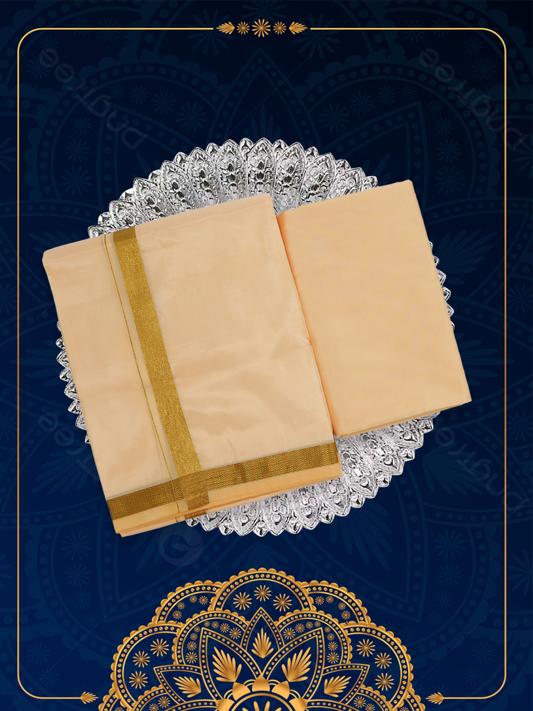 Men Art Silk Dhoti & Shirting Set Champ Ashirwath (2 in 1)