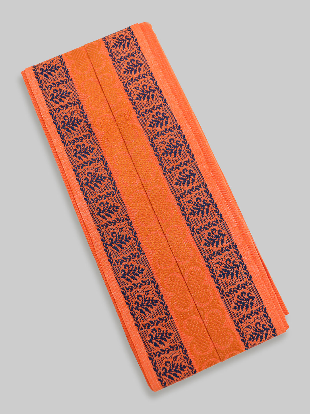 Men Cotton Orange Towel with Fancy Border 6422