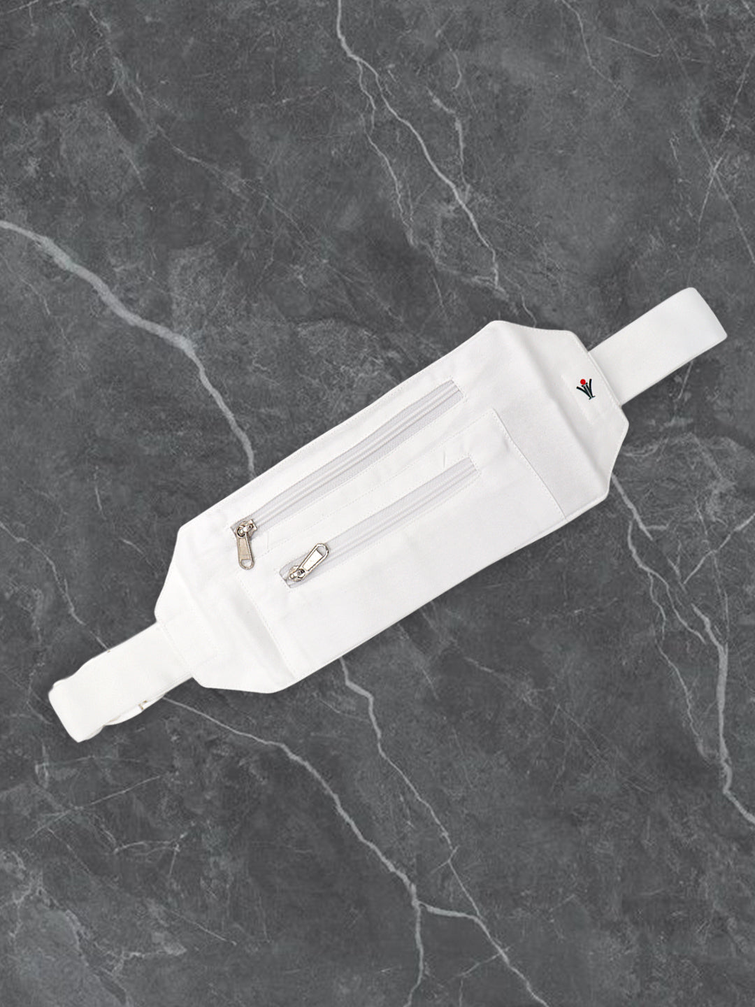 Men Luxury Dhoti Belt White with Zipper Pockets