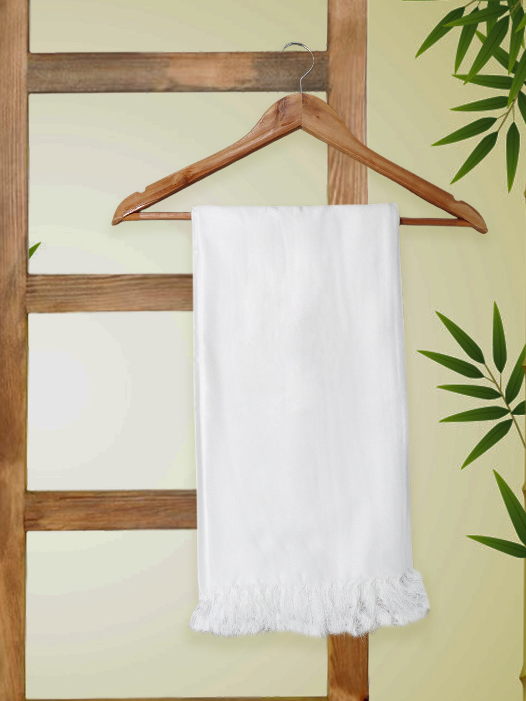 Super Soft & Breathable Bamboo Bath White Towel (0.90m*1.80m)