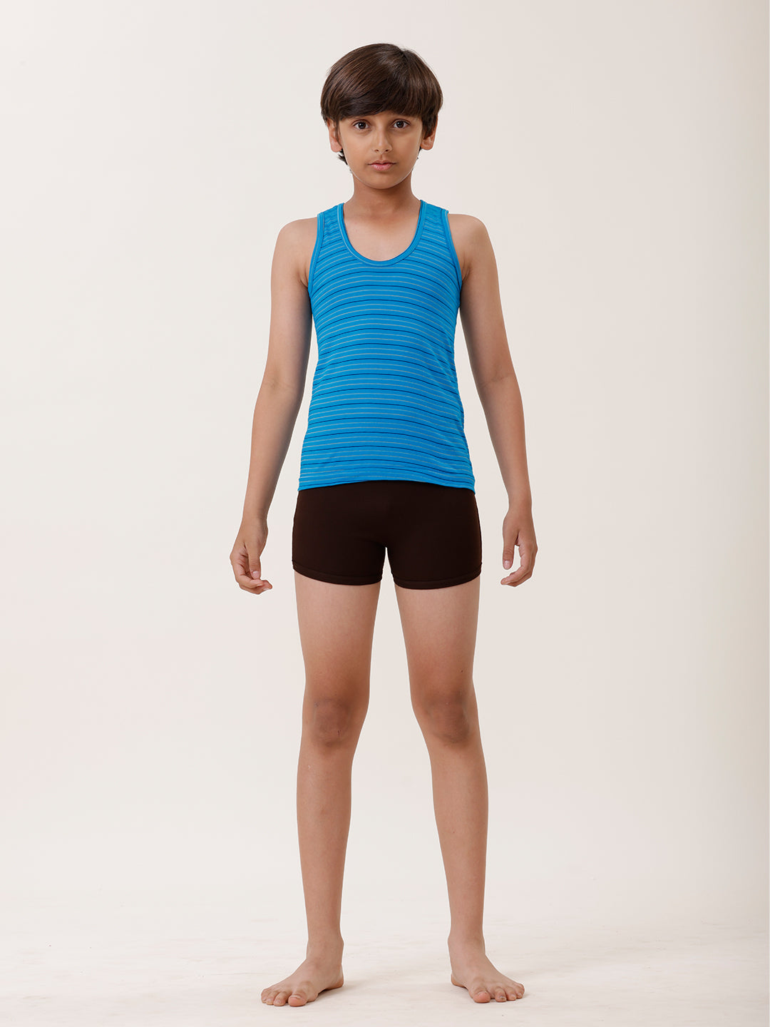 Boys Combed Cotton Assorted Colour Striped Vest (Pack of 4)