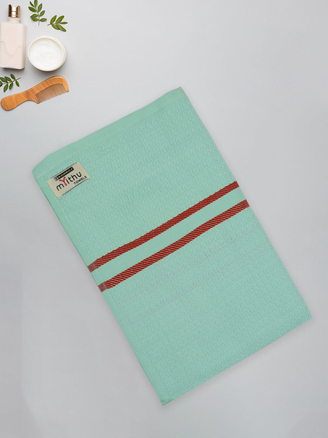 100% Cotton Self Designed Bath Towel Green Magnus MCB07