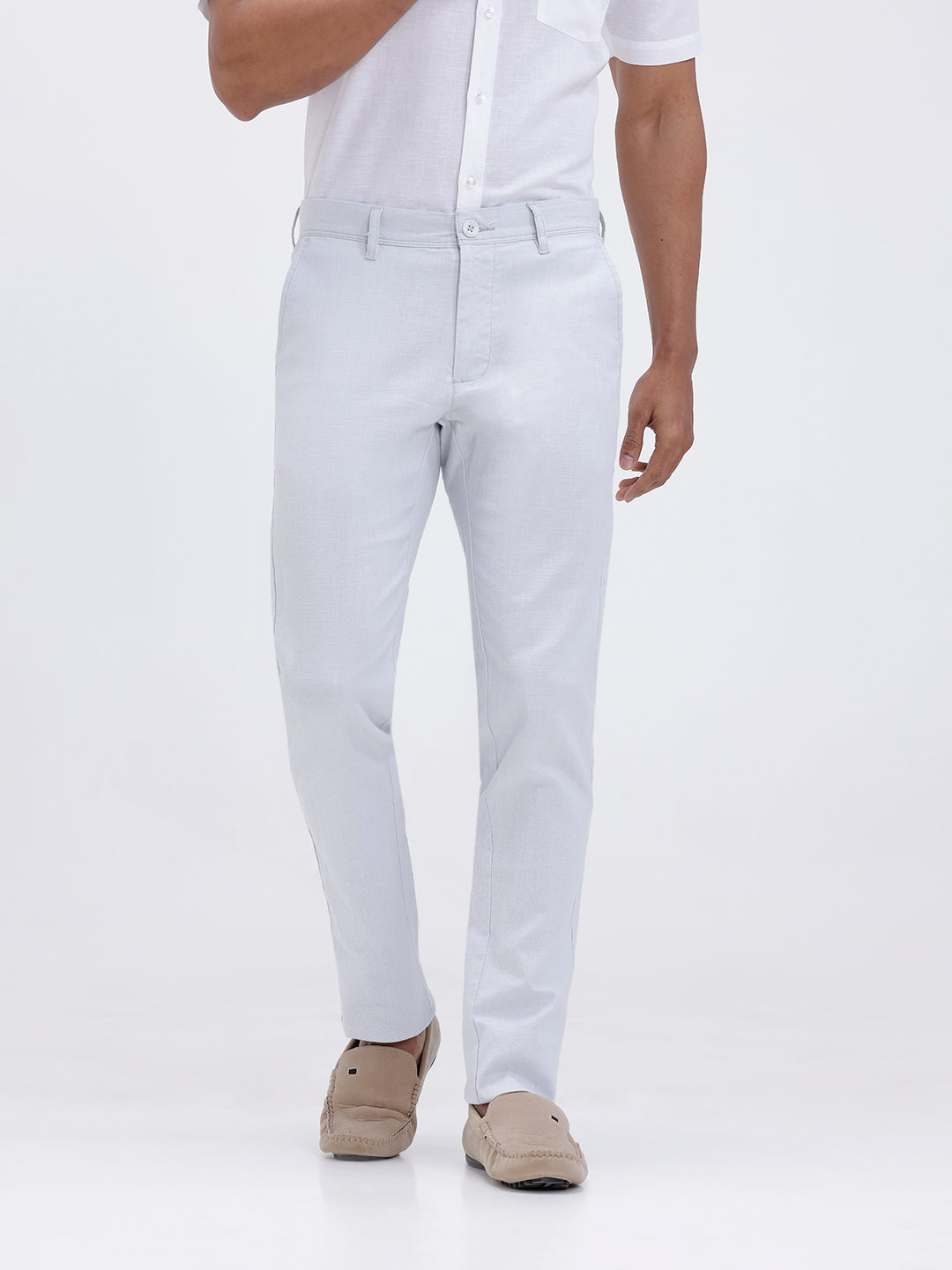 Mens Cotton Half Sleeves Shirt and Linen Cotton Pants Combo TR15502