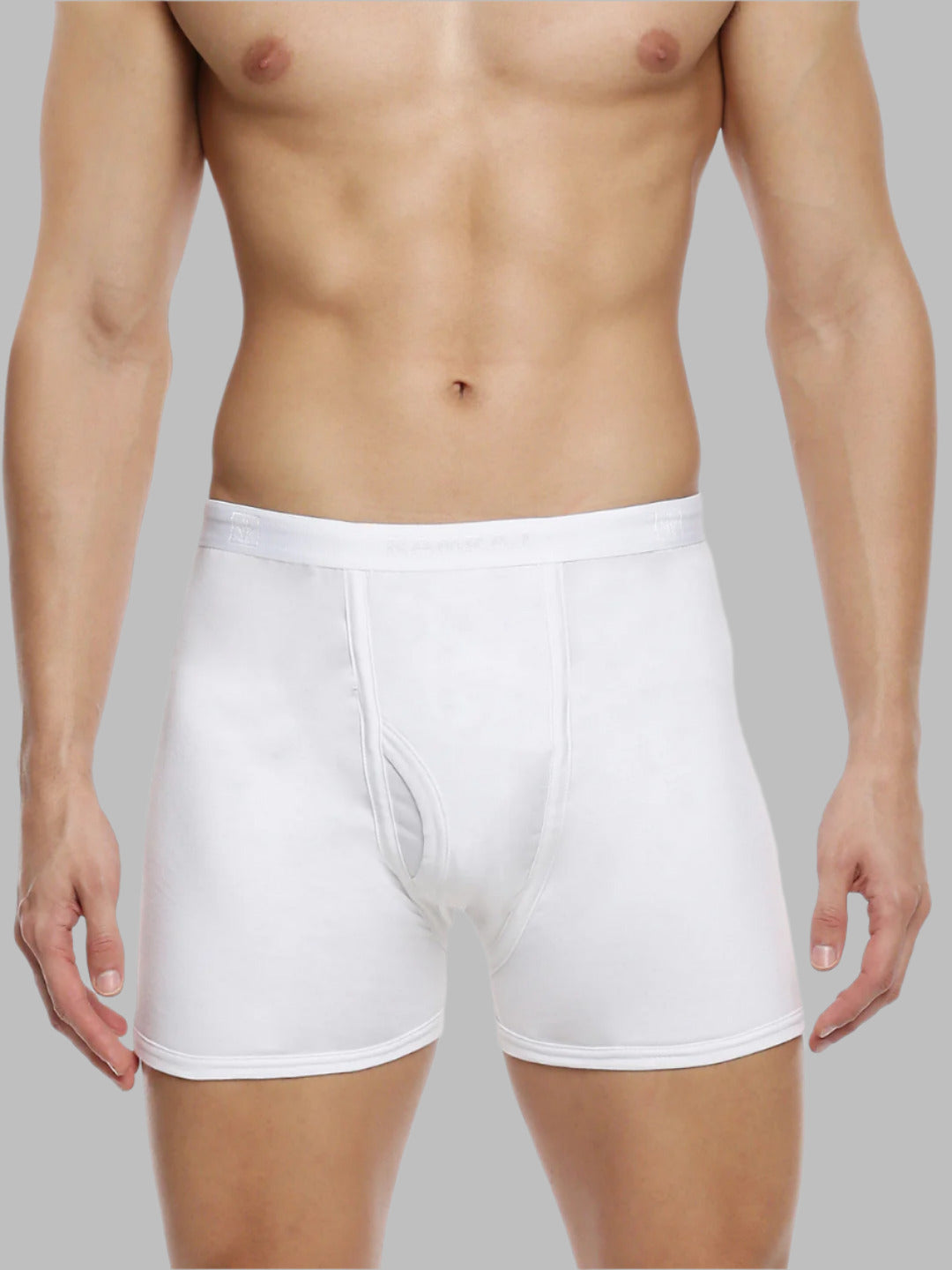 Men 100% Combed Cotton White Without Pocket Trunk Softex (Pack of 2)