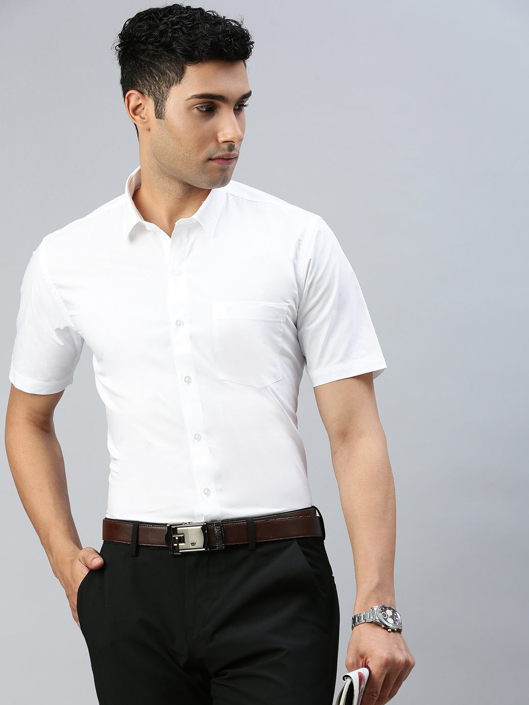 Men 100% Cotton White Shirt Award