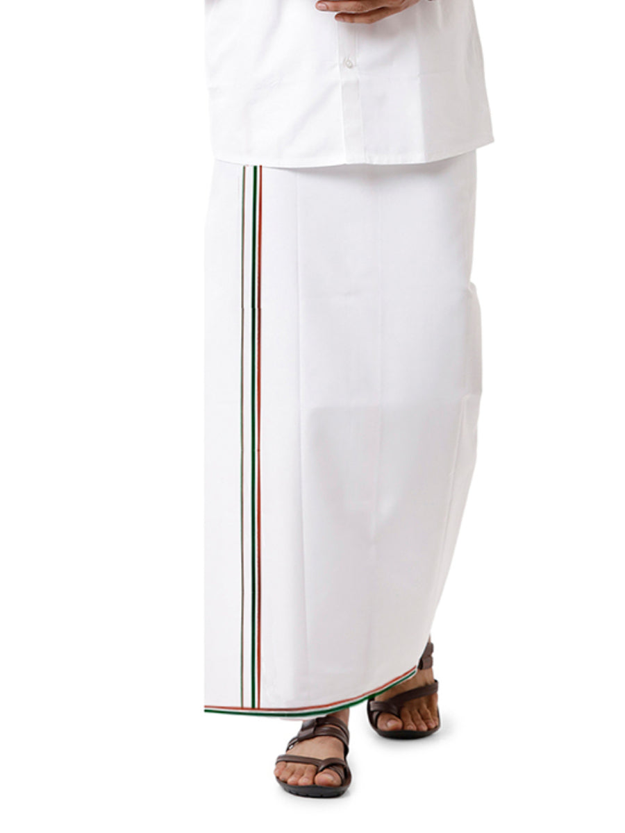 Men 100% Cotton Single Layer Political Dhoti MLA Congress