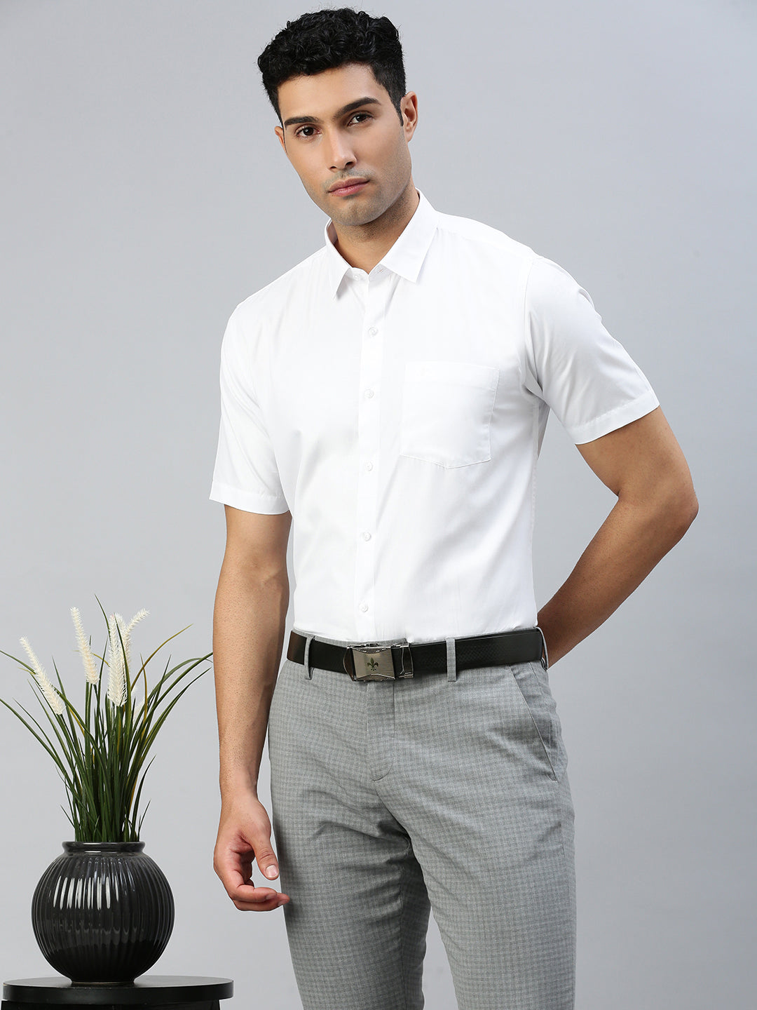 Men Cotton Rich Formal White Shirt