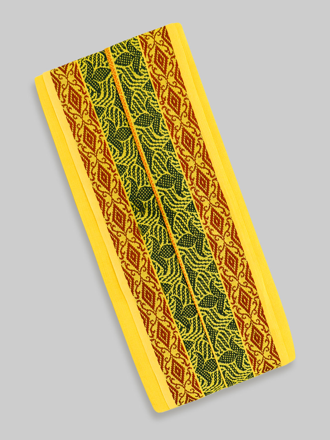 Men Cotton Yellow Towel with Fancy Border 6422