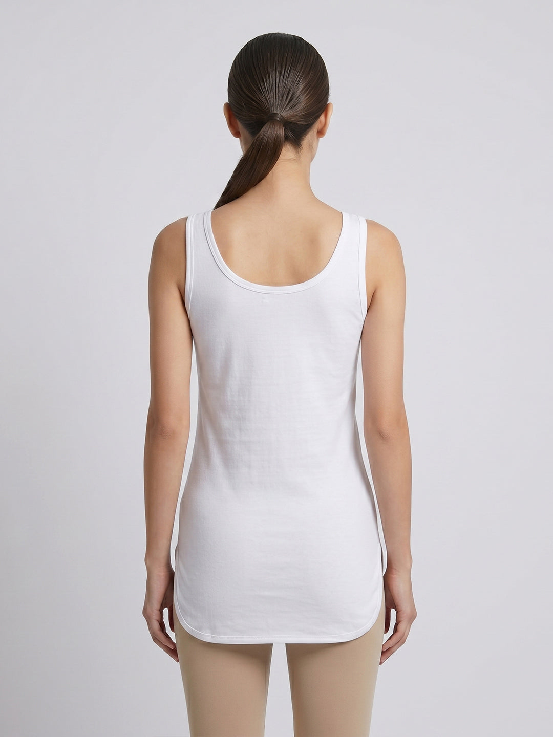 Women 100% Combed Cotton White Long Camisole with Side Slit – Flora ( Pack of 2)