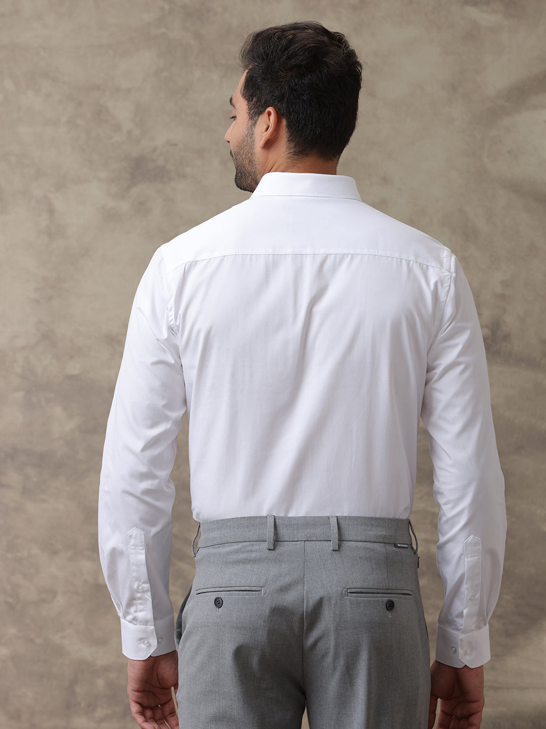 Men 100% Cotton White Shirt Luxury Cotton
