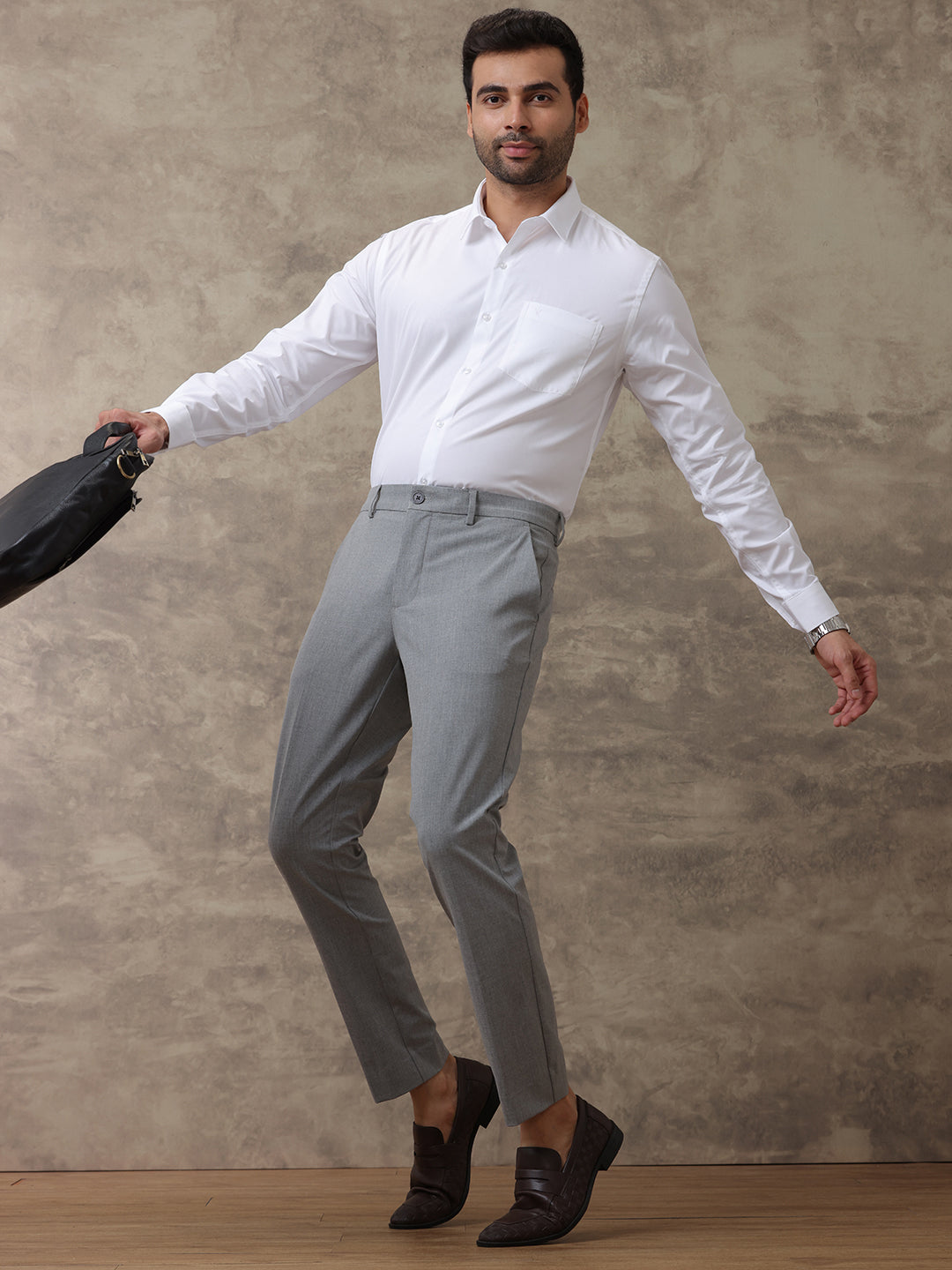 Men 100% Cotton White Shirt Luxury Cotton