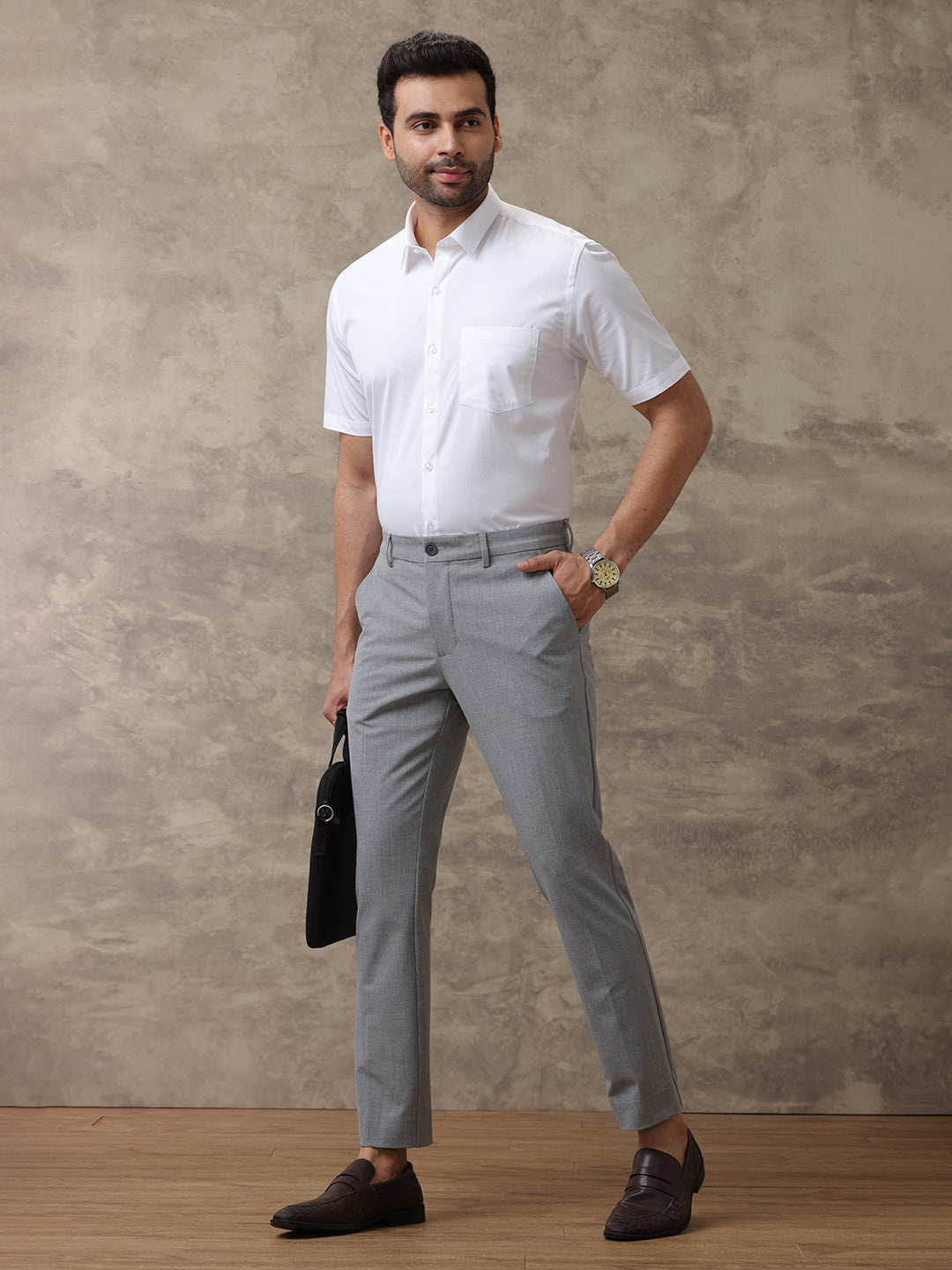 Men 100% Cotton White Shirt Luxury Cotton