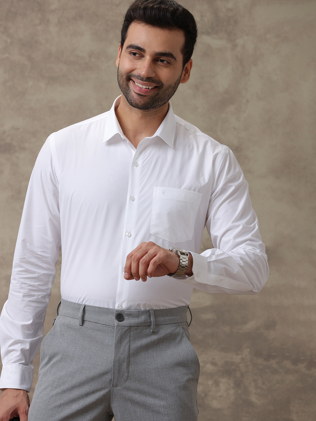 Men Premium 100% Cotton White Shirt - Ultimate R7