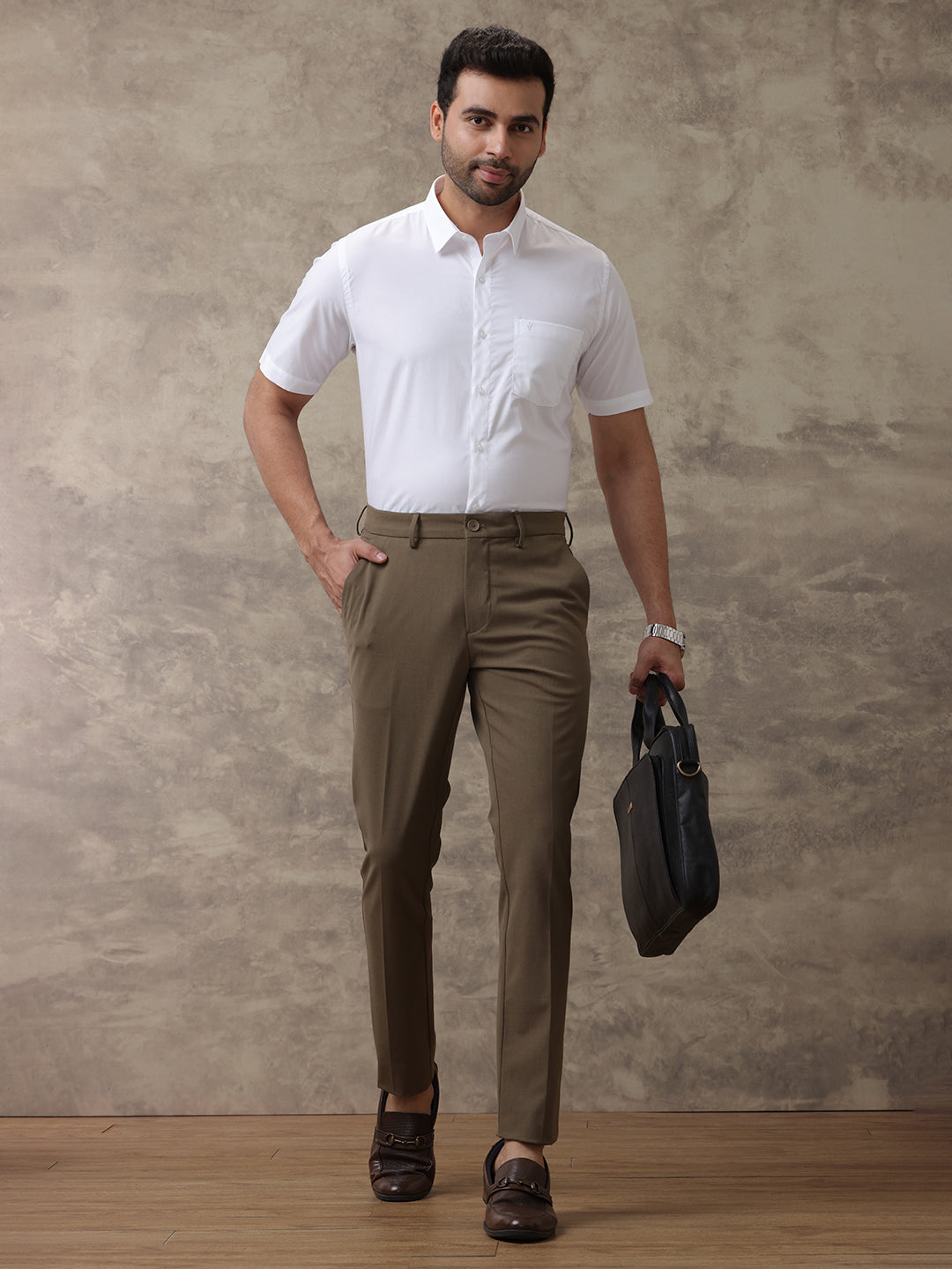 Men 100% Cotton White Shirt Luxor