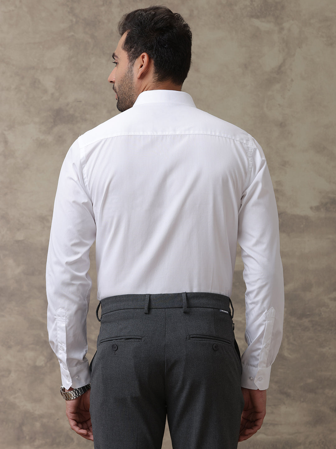 Men 100% Pima Cotton White Shirt_Viceroy