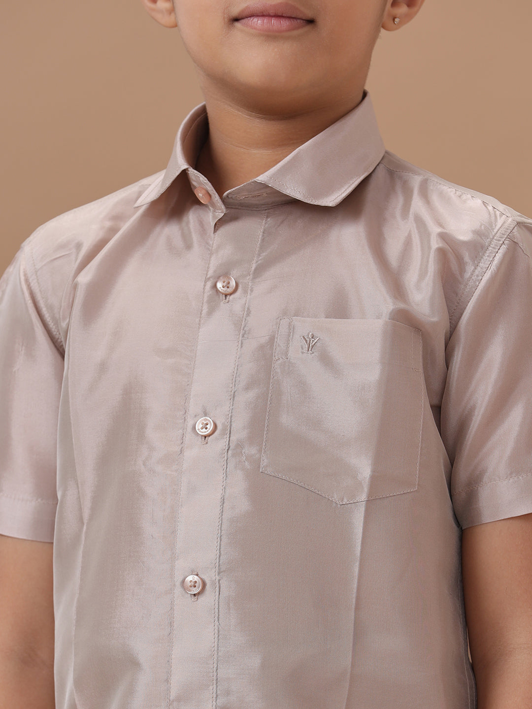 Boys Shirt & Dhoti Set Swayamvara Bronze