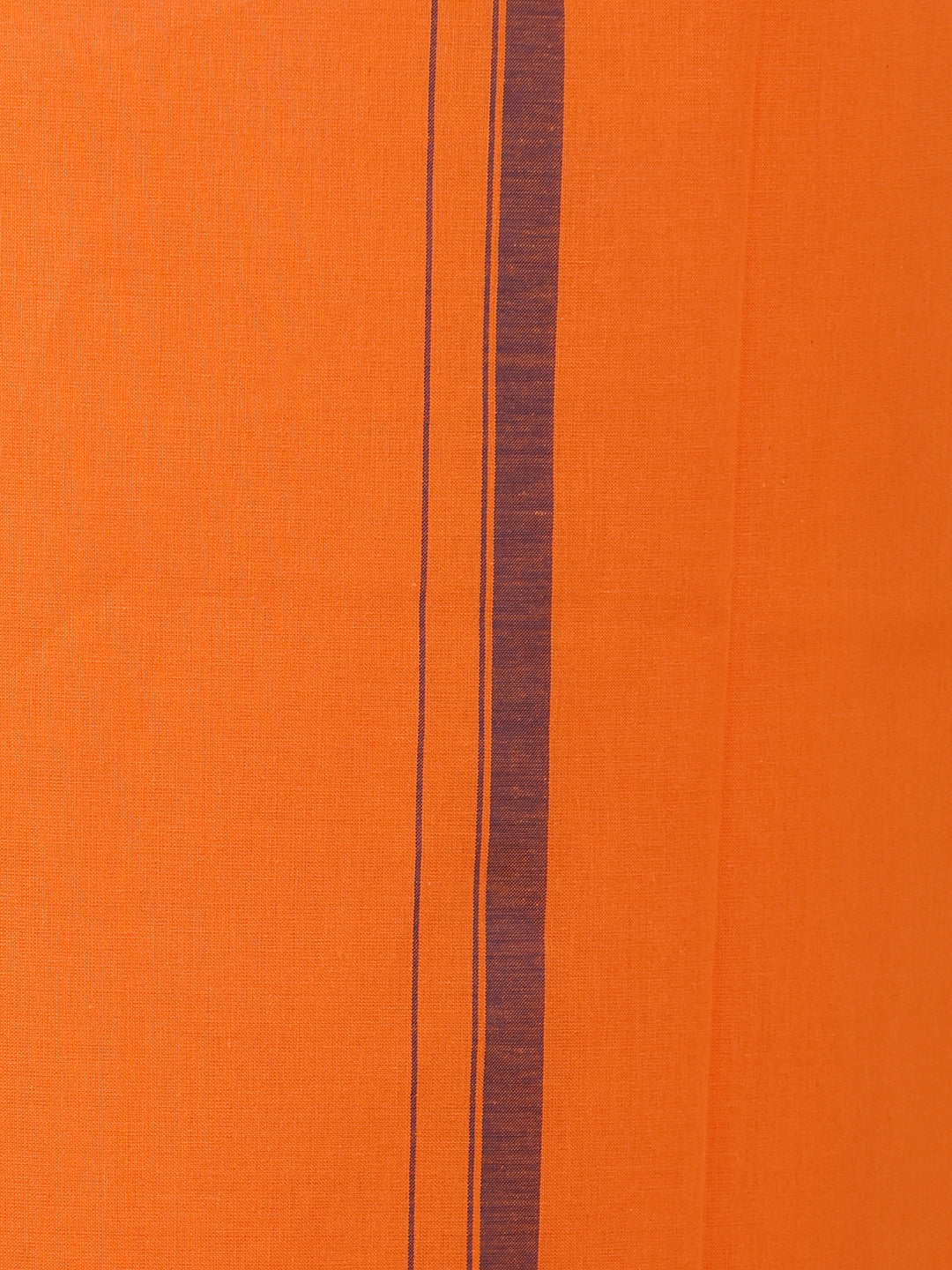 Men Cotton Blend Single Layer Orange Dhoti with Fancy Border Enrich Colour 16