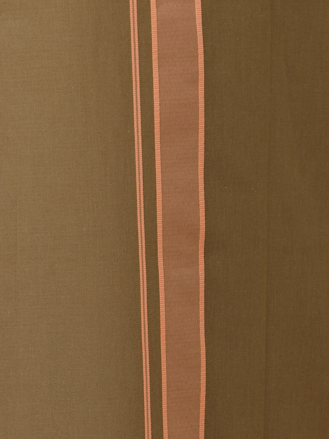 Men 100% Cotton Single Layer Tobacco Dhoti with Assorted Border Ahimsa