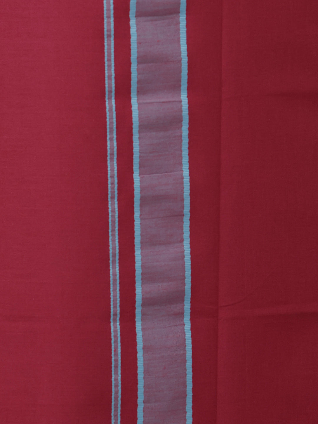 Men White Shirt with Single Layer Maroon Dhoti Combo