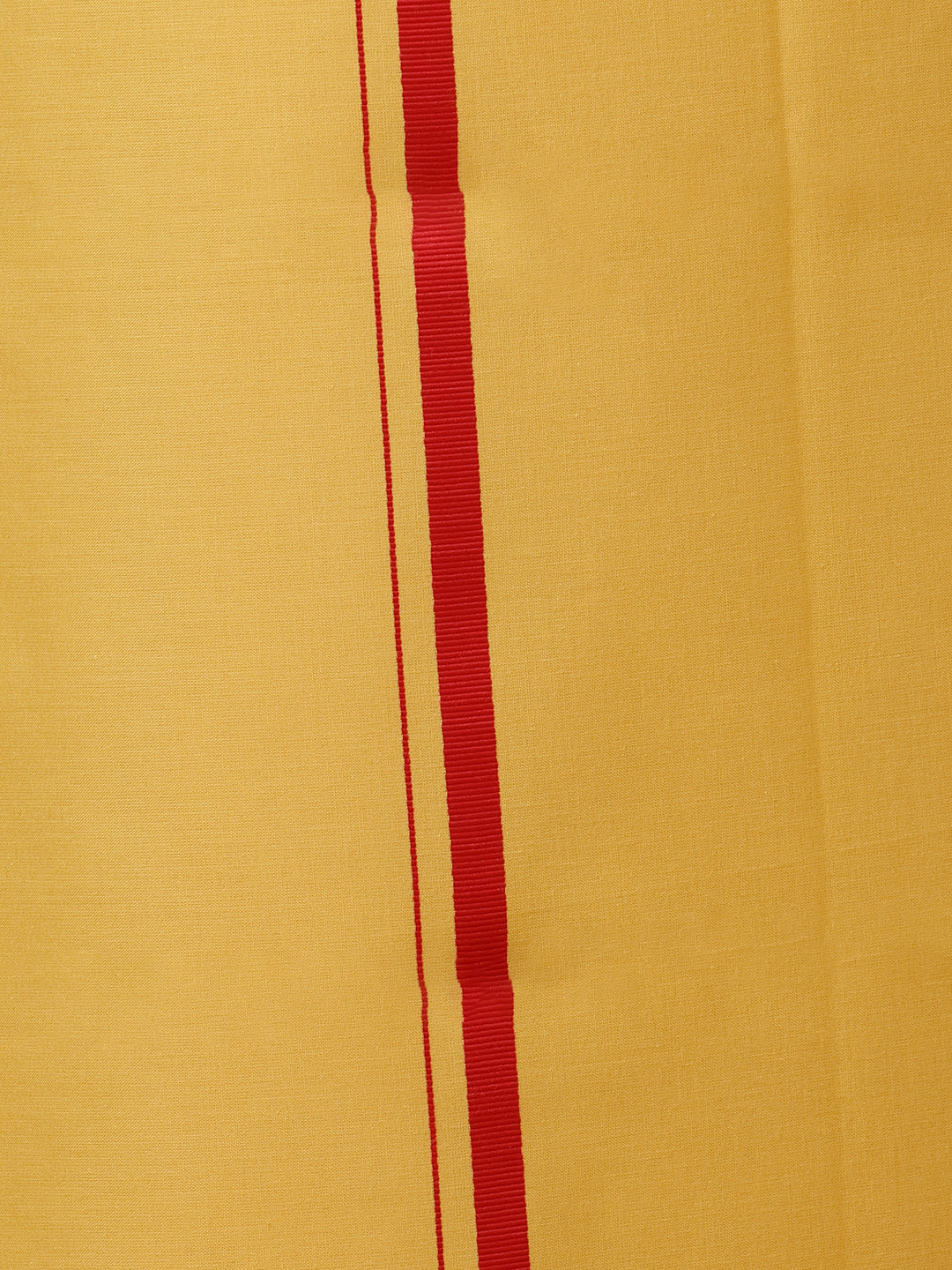 Men Cotton Blend Single Layer Yellow Dhoti with Assorted Big Border Rishi BB2