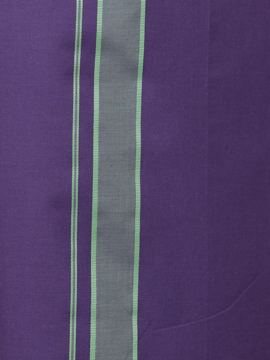 Men White Shirt with Single Layer Violet Dhoti Combo