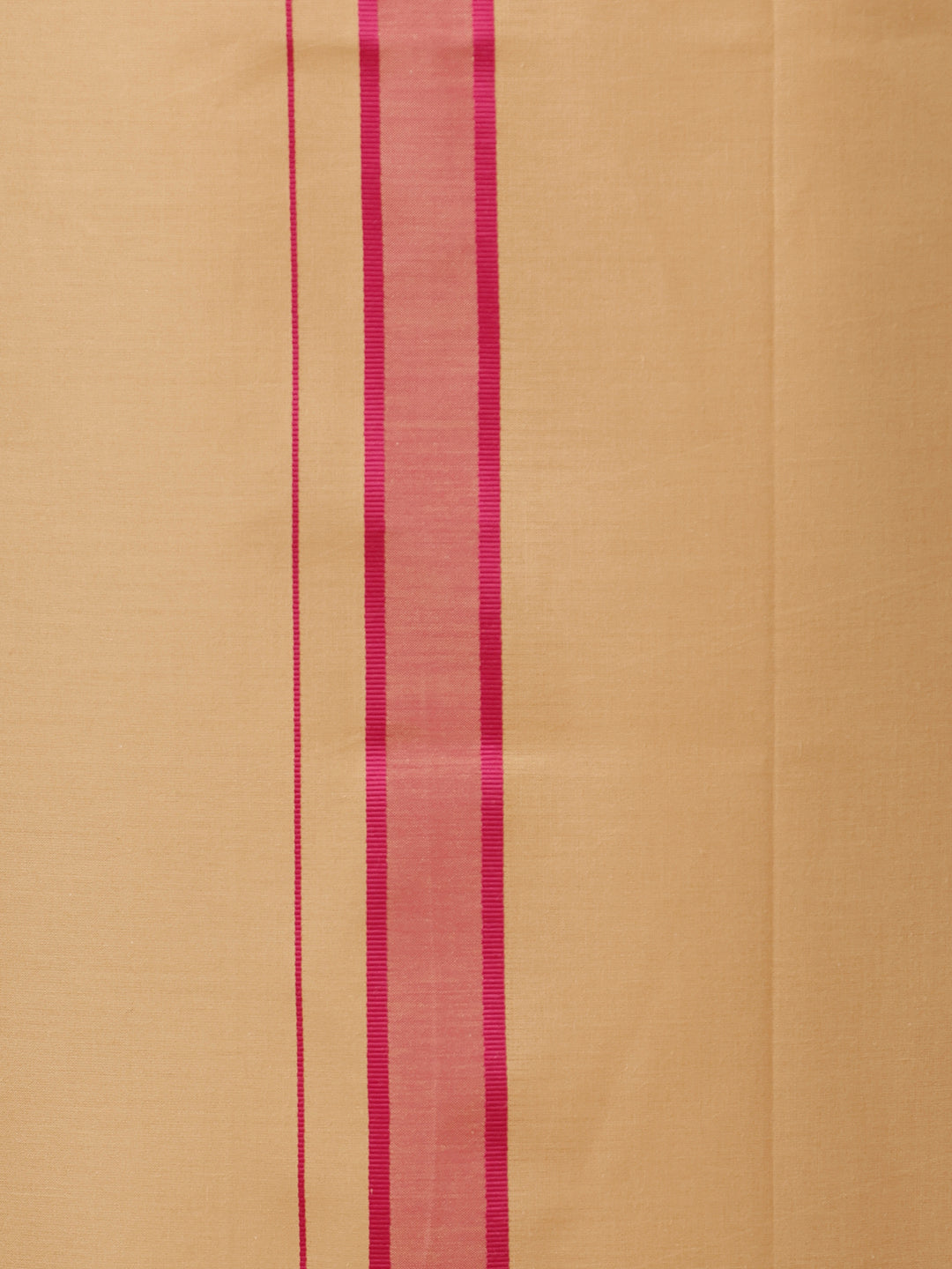 Men 100% Cotton Single Layer Light Kaavi Dhoti with Fancy Border Ahimsa