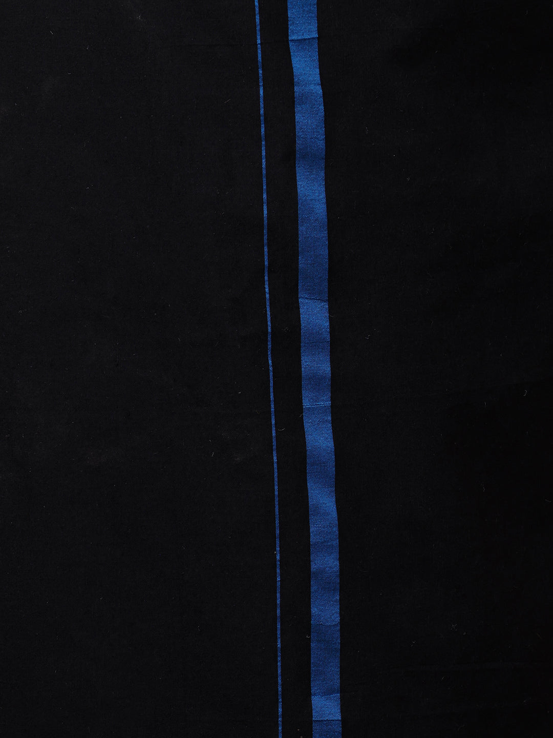 Men Cotton Blend Single Layer Black Dhoti & Towel Set with Assorted Border