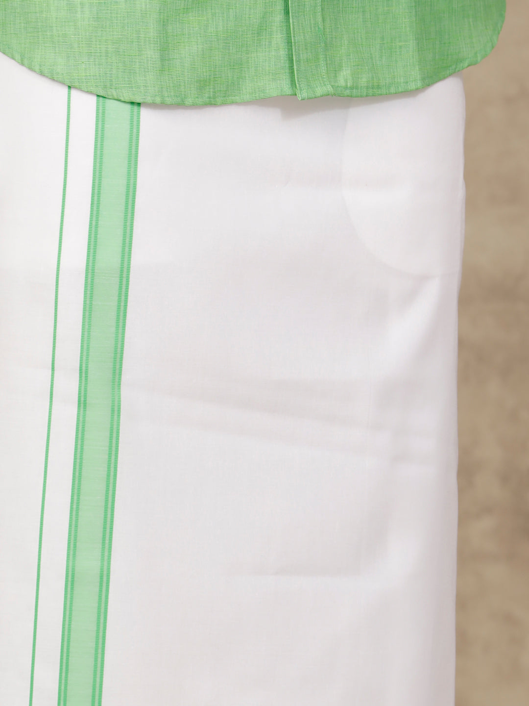 Men Matching Dhoti & Half Sleeves Shirt Set Green CC6