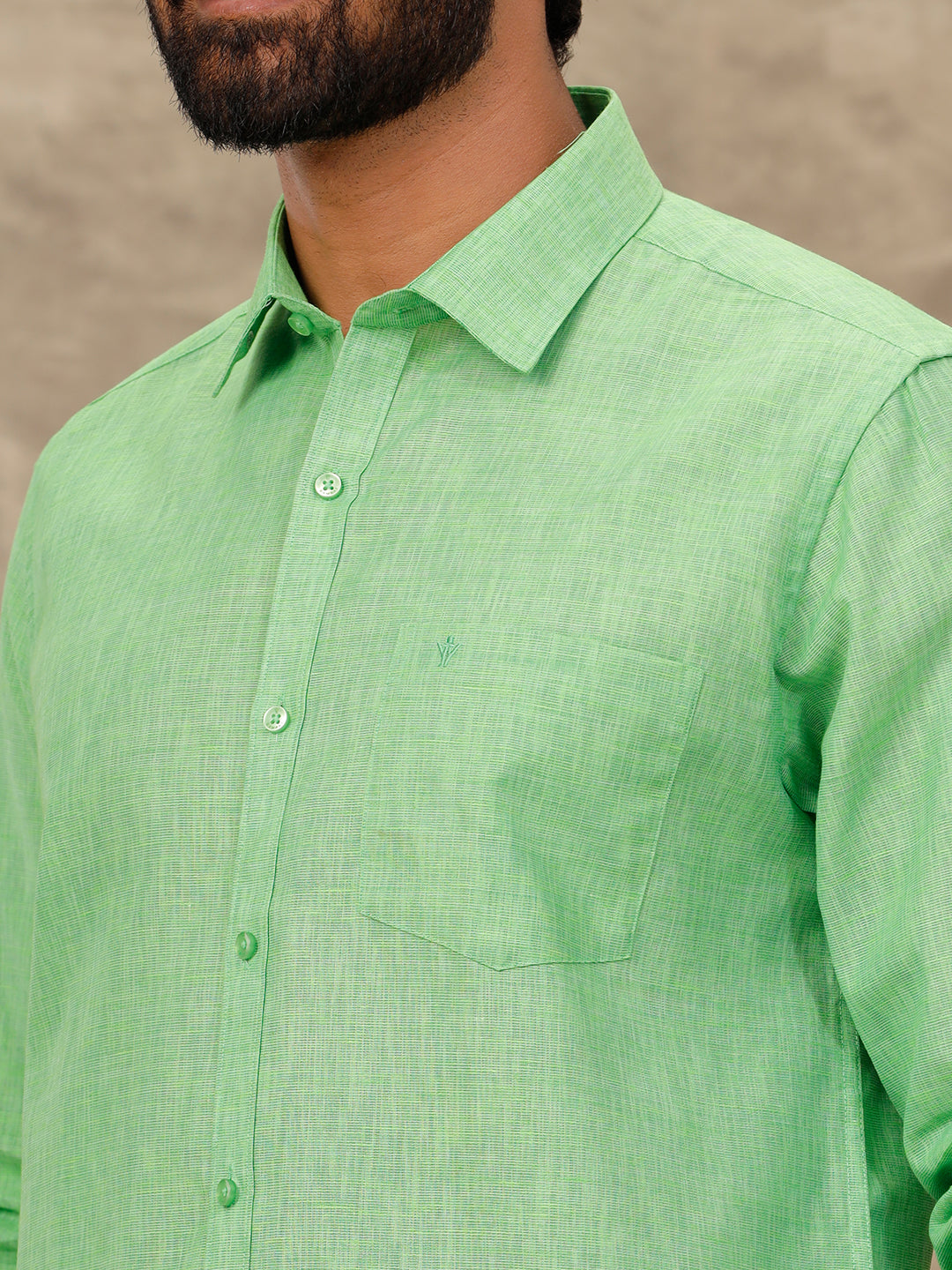 Men Matching Dhoti & Full Sleeves Shirt Set Green CC6