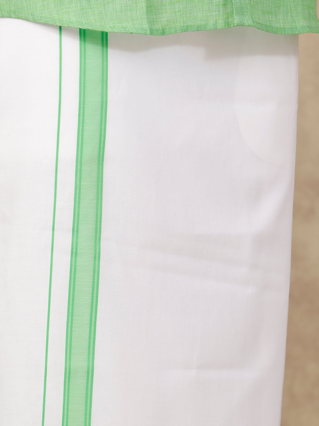 Men Matching Dhoti & Full Sleeves Shirt Set Green CC6