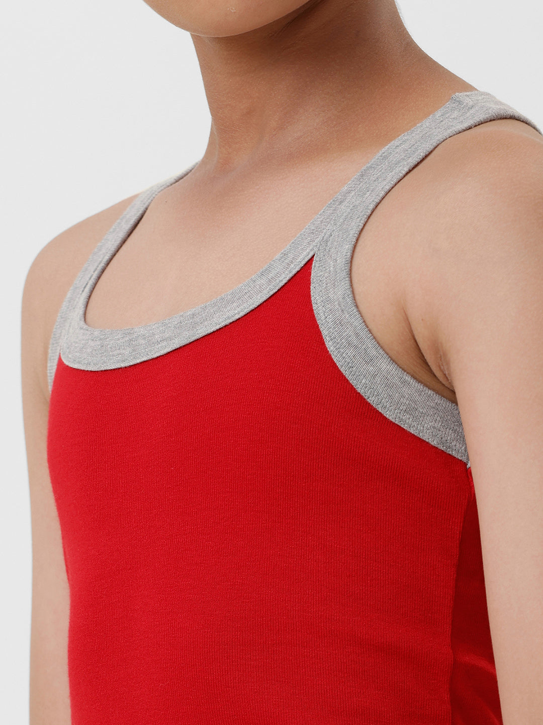 Boys Combed Cotton Assorted Colour Gym Vest 4002 ( Pack of 2)